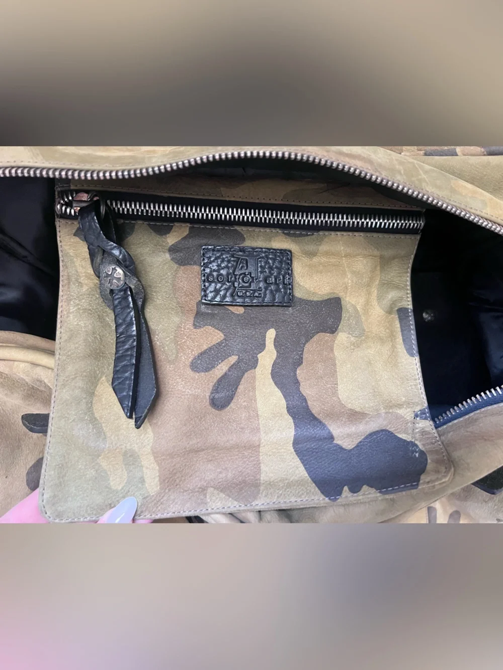 Camouflage Canvas Duffel Bag - Green Camo